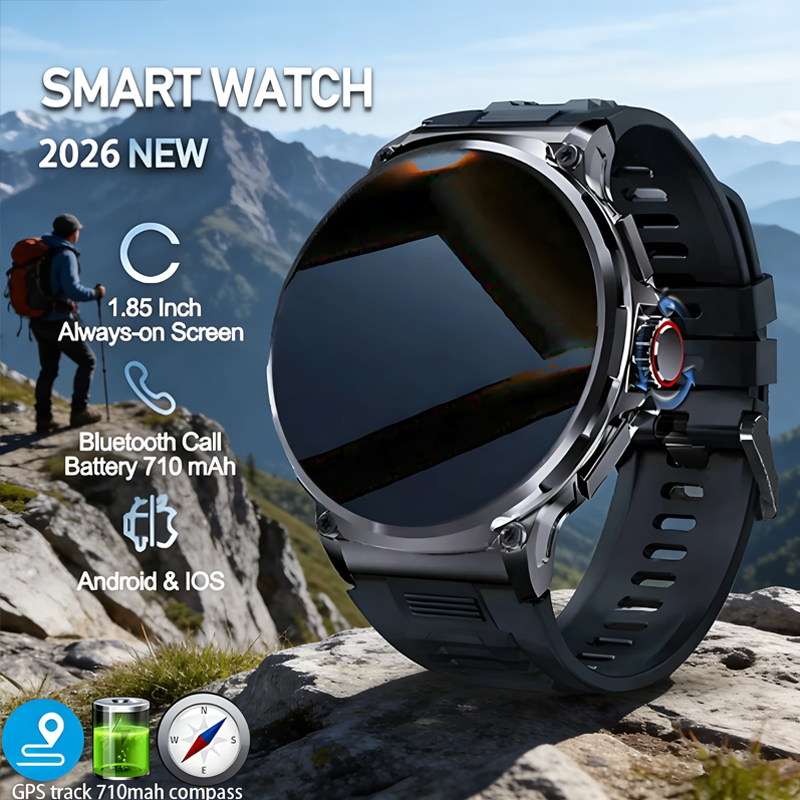 Outdoor Adventure World - Montre connectée pour homme 710 mAh,