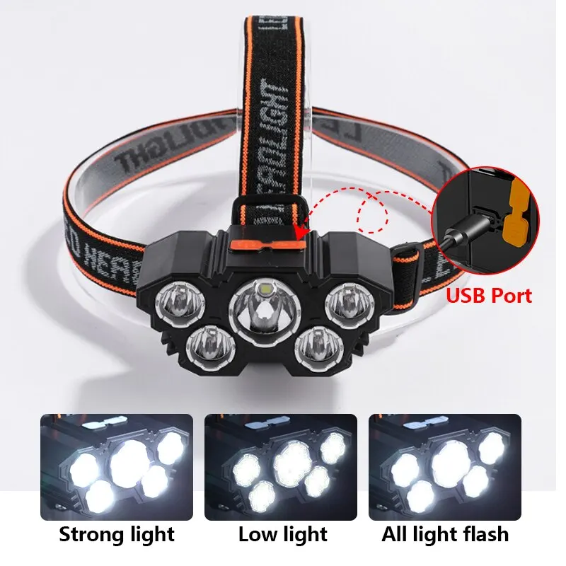 Lampe frontale rechargeable à  - Headlamp Waterproof Rechargeable avis et prix